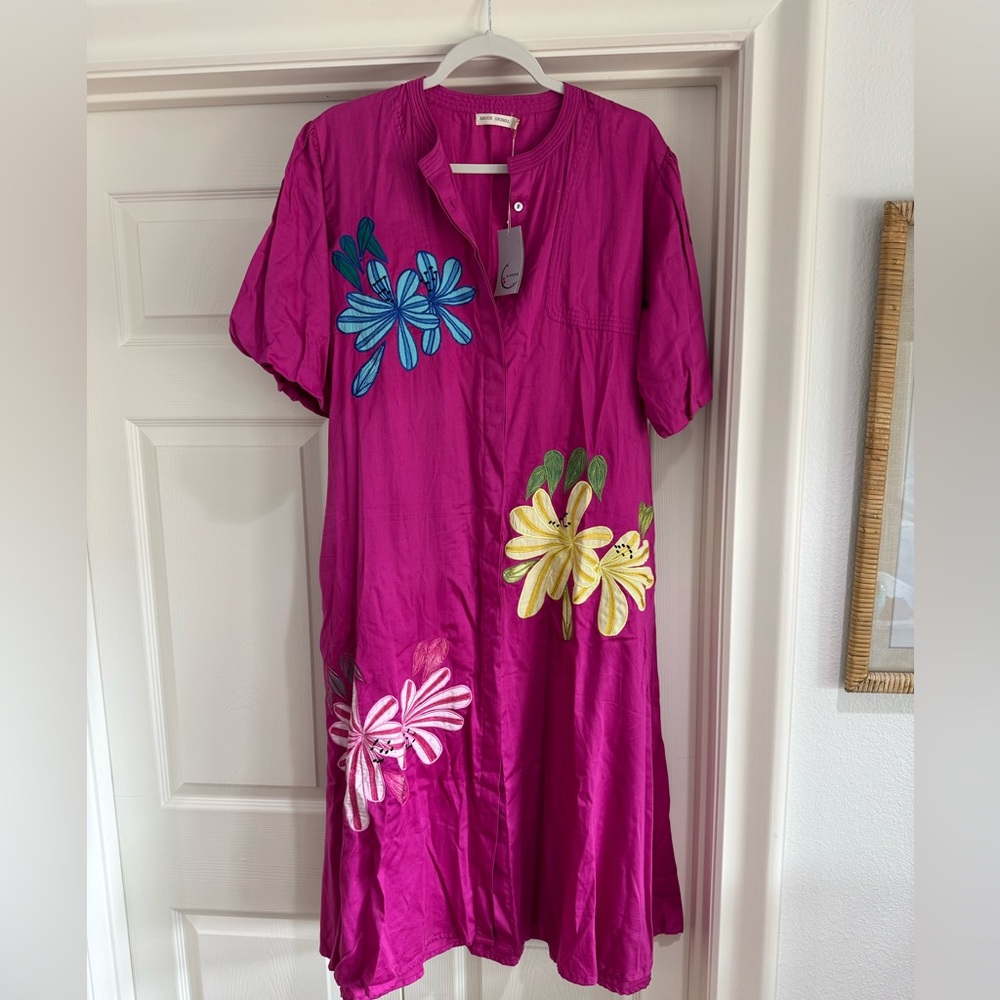 Vibrant Floral Embroidered Dress - NWT!